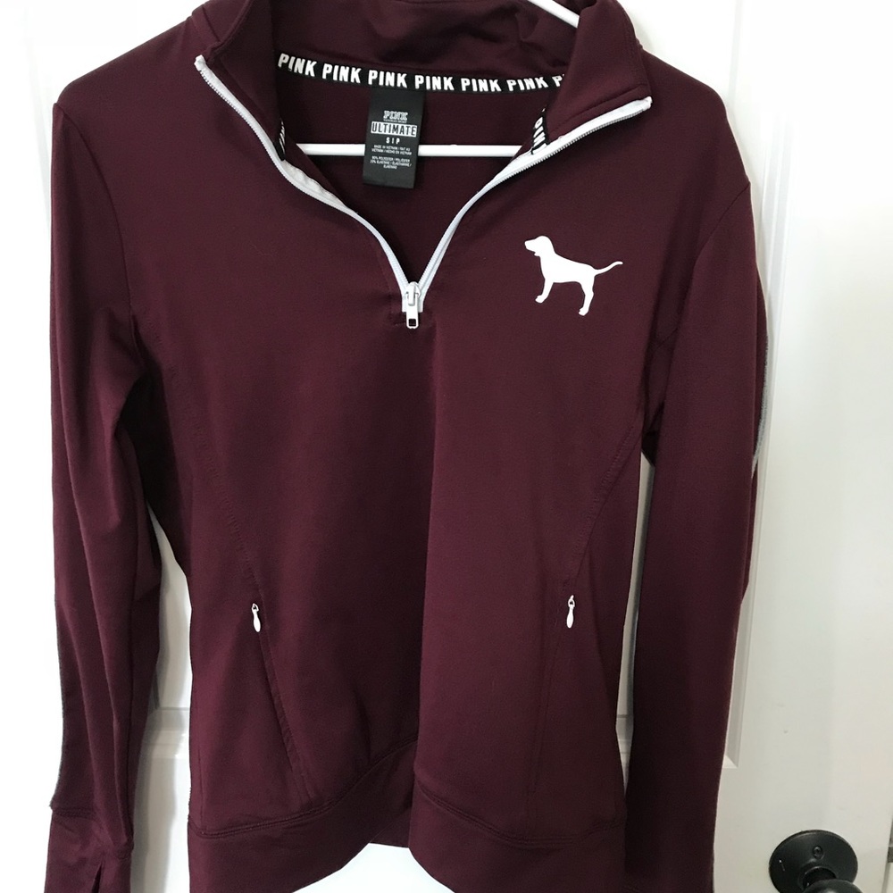 Maroon 1/4 zip shirt